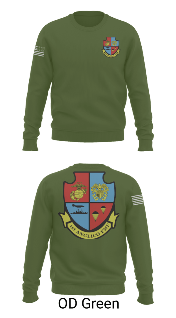 Crew Neck Sweatshirt, 1st Anglico, , Teamtime, Team time, sublimation, custom sports apparel, team uniforms, spirit wear, spiritwear, sports uniforms, custom shirts, team store, custom team store, fundraiser sports, apparel fundraiser