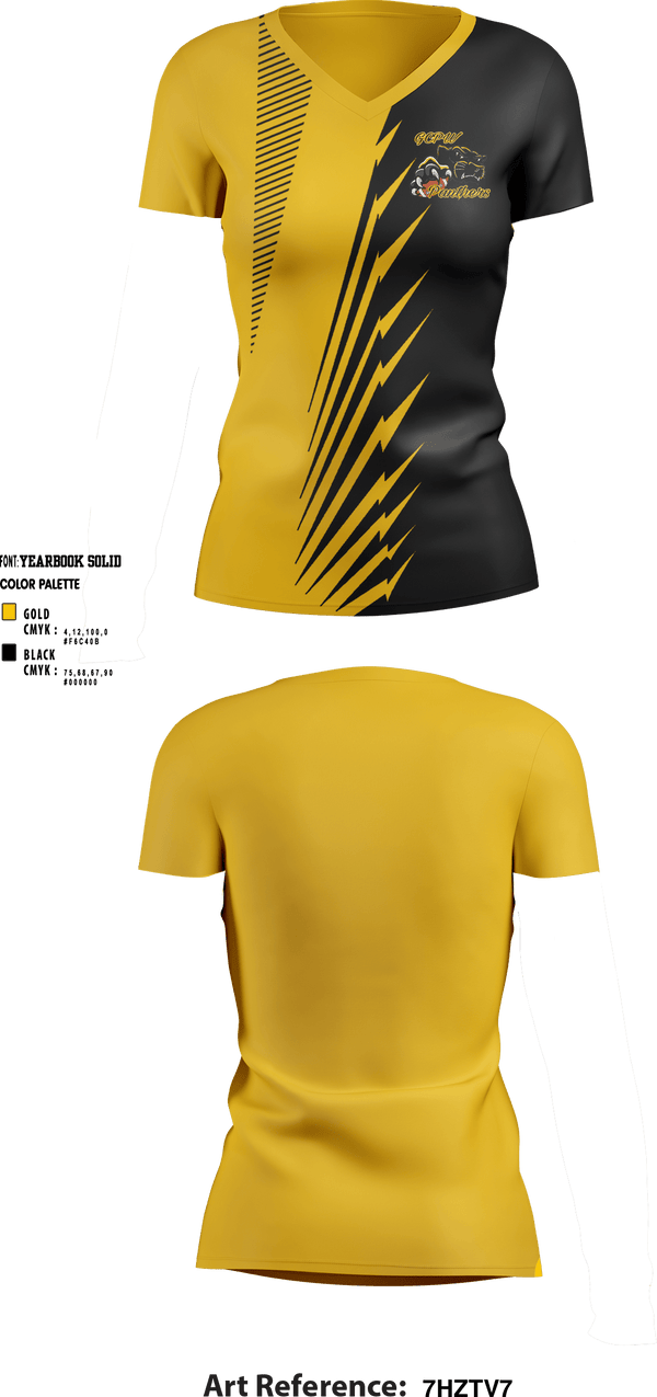Women's Short Sleeve Vneck Shirt, Greene County Pop Warner, Cheer, Teamtime, Team time, sublimation, custom sports apparel, team uniforms, spirit wear, spiritwear, sports uniforms, custom shirts, team store, custom team store, fundraiser sports, apparel fundraiser
