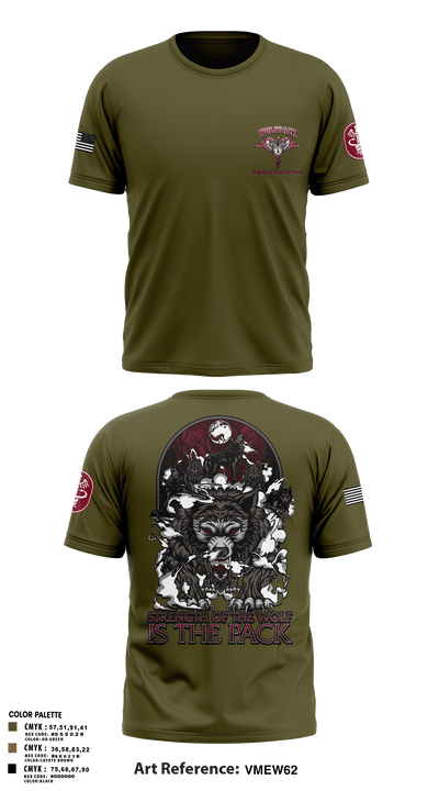 Bravo Company, MRBn, Fort Belvoir 16919105 Old School Cotton Feel Shirt - 1