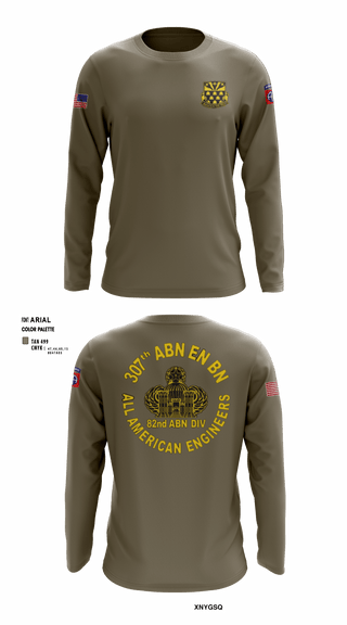 Long Sleeve Performance Shirt, 307th Airborne Engineers Battalion, , Teamtime, Team time, sublimation, custom sports apparel, team uniforms, spirit wear, spiritwear, sports uniforms, custom shirts, team store, custom team store, fundraiser sports, apparel fundraiser