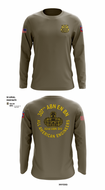 307th Airborne Engineers Battalion 33319086 Long Sleeve Performance Shirt - 3