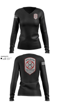 The Melrose Fire Company Incorporated 84438539 Women's Long Sleeve V-neck Shirt - 21