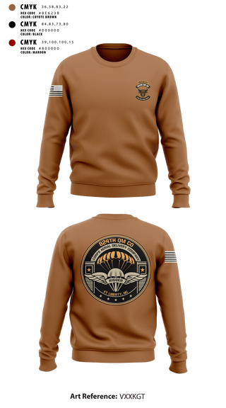 Crew Neck Sweatshirt, 824th QM CO (CADC-A), Army, Teamtime, Team time, sublimation, custom sports apparel, team uniforms, spirit wear, spiritwear, sports uniforms, custom shirts, team store, custom team store, fundraiser sports, apparel fundraiser
