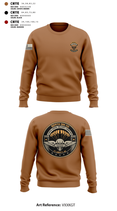 824th QM CO (CADC-A) 69842964 Crew Neck Sweatshirt - 1 (2)