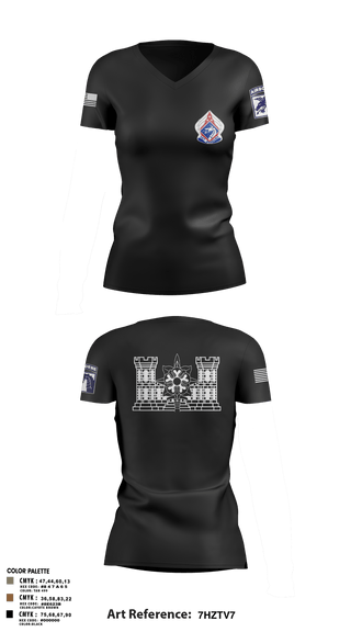 Women's Short Sleeve Vneck Shirt, XVIII ABN G2, Army, Teamtime, Team time, sublimation, custom sports apparel, team uniforms, spirit wear, spiritwear, sports uniforms, custom shirts, team store, custom team store, fundraiser sports, apparel fundraiser