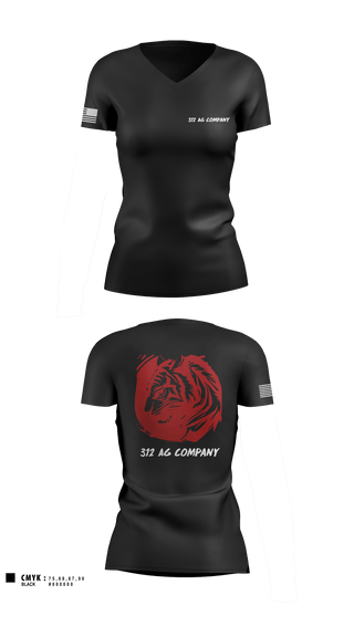 Women's Short Sleeve Vneck Shirt, 312 AG Company, Army, Teamtime, Team time, sublimation, custom sports apparel, team uniforms, spirit wear, spiritwear, sports uniforms, custom shirts, team store, custom team store, fundraiser sports, apparel fundraiser