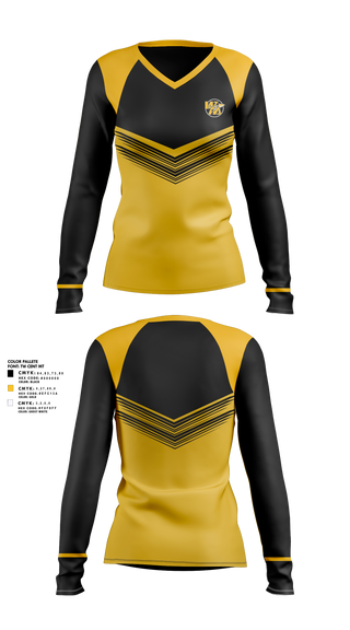 Women's Long Sleeve Vneck Shirt, Watkins Memorial High School Girls Golf, Golf, Teamtime, Team time, sublimation, custom sports apparel, team uniforms, spirit wear, spiritwear, sports uniforms, custom shirts, team store, custom team store, fundraiser sports, apparel fundraiser