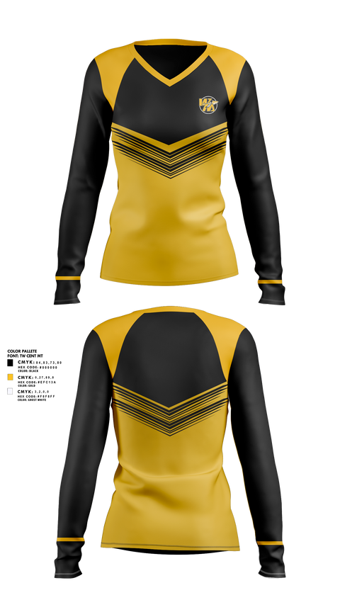 Women's Long Sleeve Vneck Shirt, Watkins Memorial High School Girls Golf, Golf, Teamtime, Team time, sublimation, custom sports apparel, team uniforms, spirit wear, spiritwear, sports uniforms, custom shirts, team store, custom team store, fundraiser sports, apparel fundraiser