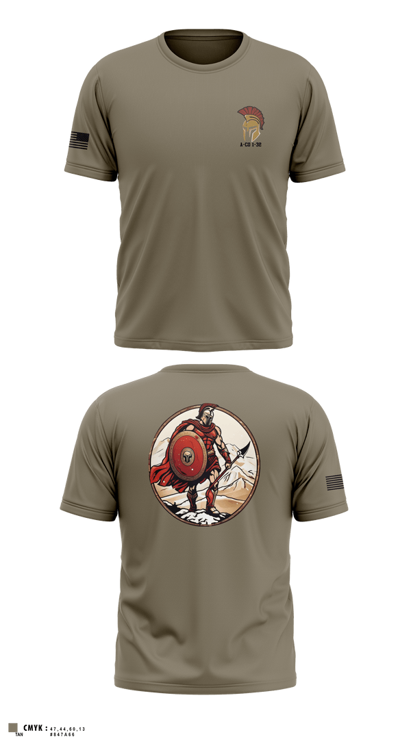 Short Sleeve Performance Shirt, A-CO 1-32, Army, Teamtime, Team time, sublimation, custom sports apparel, team uniforms, spirit wear, spiritwear, sports uniforms, custom shirts, team store, custom team store, fundraiser sports, apparel fundraiser