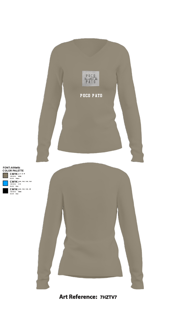 Women's Long Sleeve Vneck Shirt, Poco Pato, , Teamtime, Team time, sublimation, custom sports apparel, team uniforms, spirit wear, spiritwear, sports uniforms, custom shirts, team store, custom team store, fundraiser sports, apparel fundraiser