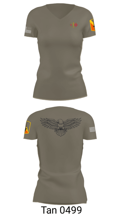 USASA BELVOIR 16372072 Women's Short Sleeve V-neck Shirt - 68