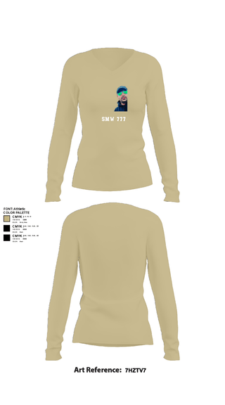 Women's Long Sleeve Vneck Shirt, SMW 777, Air Force, Teamtime, Team time, sublimation, custom sports apparel, team uniforms, spirit wear, spiritwear, sports uniforms, custom shirts, team store, custom team store, fundraiser sports, apparel fundraiser