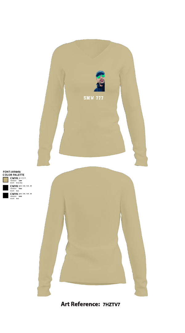 Women's Long Sleeve Vneck Shirt, SMW 777, Air Force, Teamtime, Team time, sublimation, custom sports apparel, team uniforms, spirit wear, spiritwear, sports uniforms, custom shirts, team store, custom team store, fundraiser sports, apparel fundraiser
