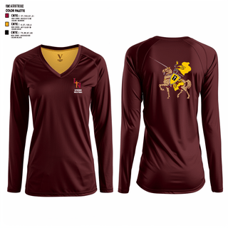 Women's Long Sleeve Vneck Shirt, Lutheran North High School Volleyball, Women's Volleyball, Teamtime, Team time, sublimation, custom sports apparel, team uniforms, spirit wear, spiritwear, sports uniforms, custom shirts, team store, custom team store, fundraiser sports, apparel fundraiser