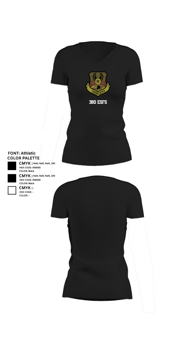 380 ESFS 95267878 Women's Short Sleeve V-neck Shirt - 24