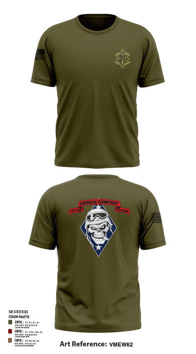 1st Batallion 4th Marines 58701376 Short Sleeve Performance Shirt - 1
