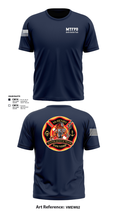 MTFPD Water Rescue Teams 62483869 Short Sleeve Performance Shirt - 2