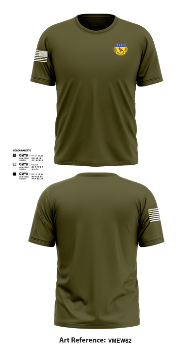 Alpha BTRY 2/138th FA 84014015 Short Sleeve Performance Shirt - 103