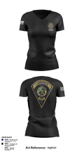 Lawrence Police FOP 1599 95636349 Women's Short Sleeve V-neck Shirt - 196