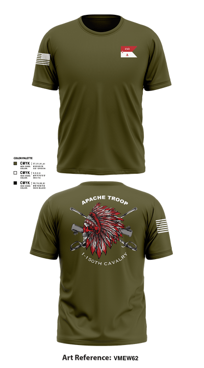 Apache Troop 1-150th 52177042 Short Sleeve Performance Shirt - 7