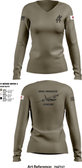 NMCB4 91279175 Women's Long Sleeve V-neck Shirt - 6