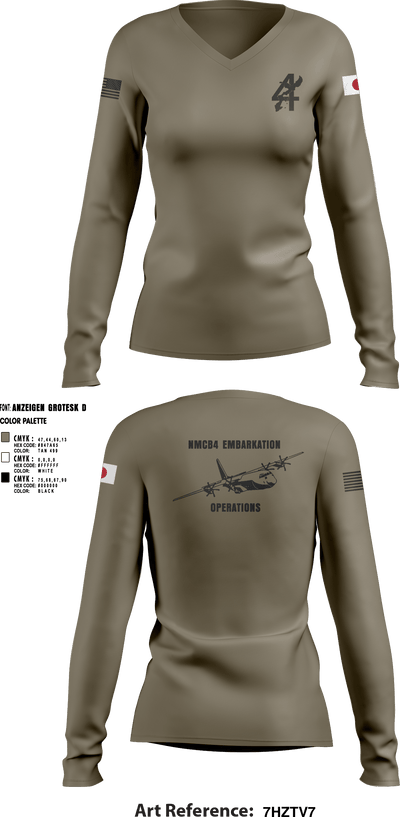 NMCB4 91279175 Women's Long Sleeve V-neck Shirt - 6
