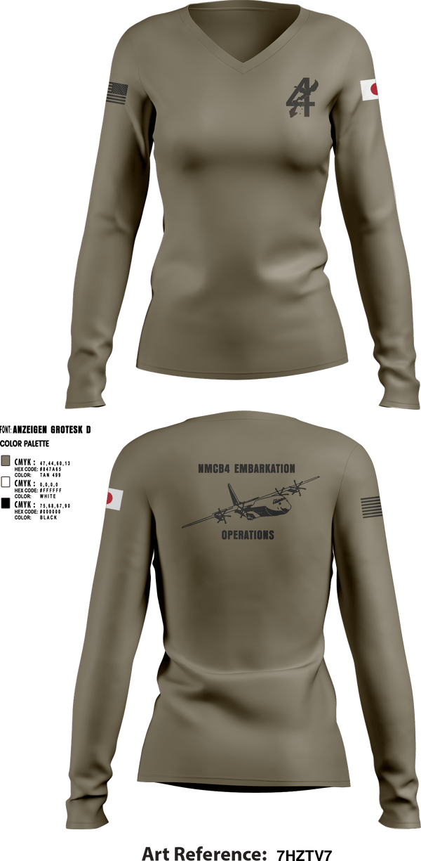 Women's Long Sleeve Vneck Shirt, NMCB4, Navy, Teamtime, Team time, sublimation, custom sports apparel, team uniforms, spirit wear, spiritwear, sports uniforms, custom shirts, team store, custom team store, fundraiser sports, apparel fundraiser