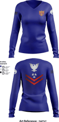 USS COOK FF-1083 34128089 Women's Long Sleeve V-neck Shirt - 1