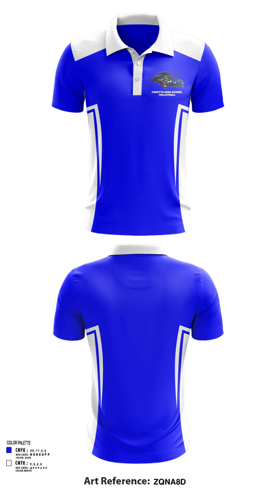 Forsyth High School Volleyball 13165035 Short Sleeve Performance Polo - 81