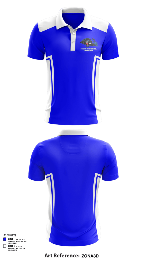 Short Sleeve Performance Polo, Forsyth High School Volleyball, Women's Volleyball, Teamtime, Team time, sublimation, custom sports apparel, team uniforms, spirit wear, spiritwear, sports uniforms, custom shirts, team store, custom team store, fundraiser sports, apparel fundraiser