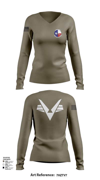 SWR-TX-403 2239493 Women's Long Sleeve V-neck Shirt - 52