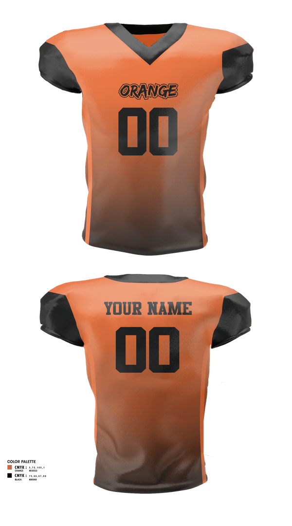 Football Jersey, Orange, Baseball, Teamtime, Team time, sublimation, custom sports apparel, team uniforms, spirit wear, spiritwear, sports uniforms, custom shirts, team store, custom team store, fundraiser sports, apparel fundraiser