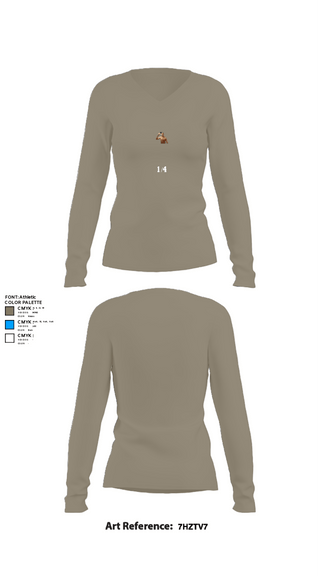 Women's Long Sleeve Vneck Shirt, 1/4, Marines, Teamtime, Team time, sublimation, custom sports apparel, team uniforms, spirit wear, spiritwear, sports uniforms, custom shirts, team store, custom team store, fundraiser sports, apparel fundraiser