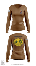 Delta Co, 2-13th AVN REGT_CADRE 68072137 Women's Long Sleeve V-neck Shirt - 8
