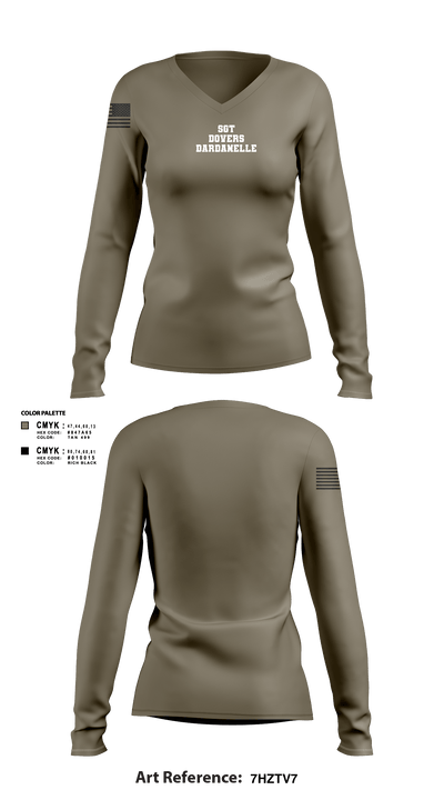 B CO 2nd PLT 16471095 Women's Long Sleeve V-neck Shirt - 1