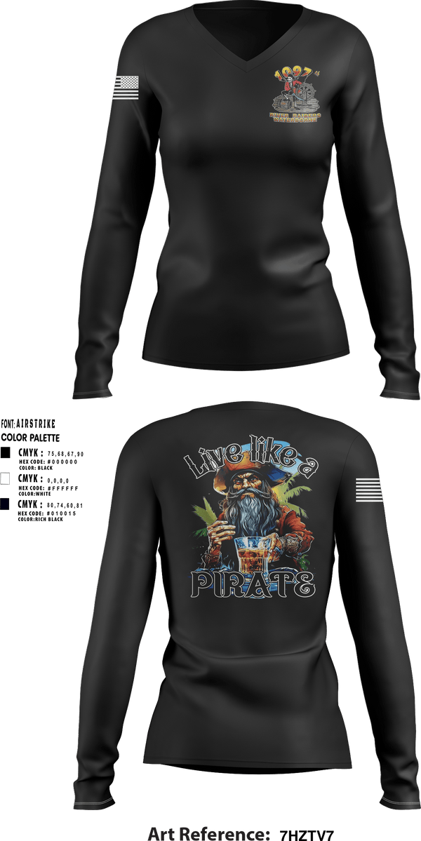 Women's Long Sleeve Vneck Shirt, 1097 th, Army, Teamtime, Team time, sublimation, custom sports apparel, team uniforms, spirit wear, spiritwear, sports uniforms, custom shirts, team store, custom team store, fundraiser sports, apparel fundraiser
