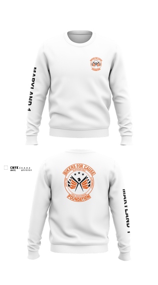 Crew Neck Sweatshirt, Bikers For Cause Foundation, , Teamtime, Team time, sublimation, custom sports apparel, team uniforms, spirit wear, spiritwear, sports uniforms, custom shirts, team store, custom team store, fundraiser sports, apparel fundraiser