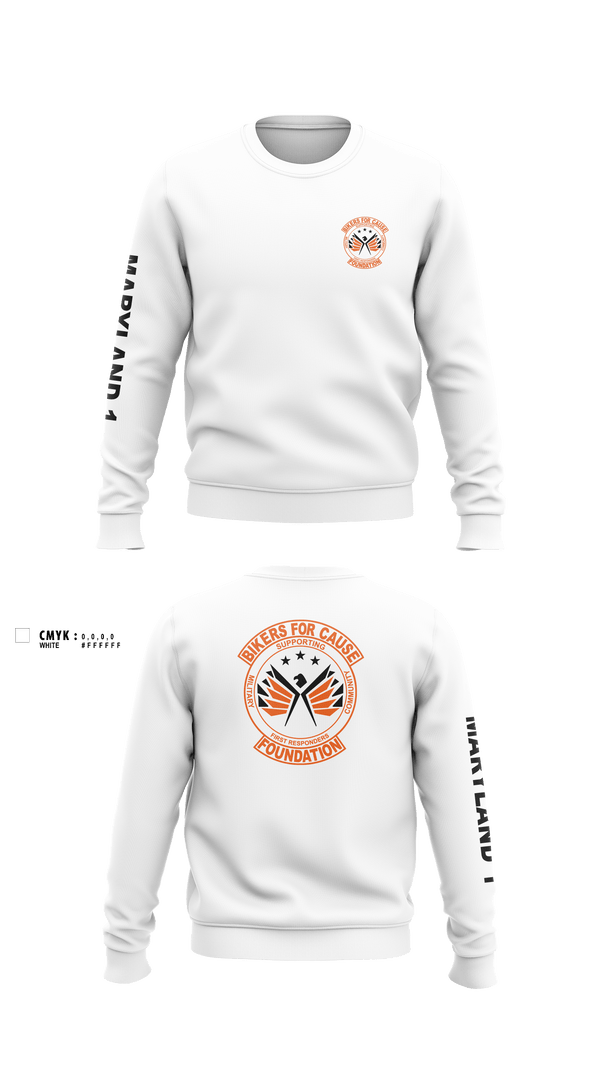 Crew Neck Sweatshirt, Bikers For Cause Foundation, , Teamtime, Team time, sublimation, custom sports apparel, team uniforms, spirit wear, spiritwear, sports uniforms, custom shirts, team store, custom team store, fundraiser sports, apparel fundraiser