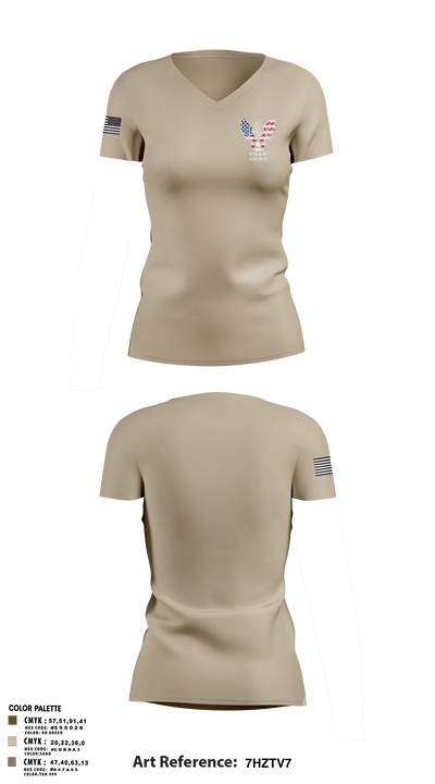 7th MUNS Women's Short Sleeve V-neck Shirt - 2
