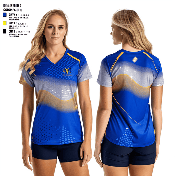 Women's Short Sleeve Vneck Shirt, Cuba High School Volleyball, Women's Volleyball, Teamtime, Team time, sublimation, custom sports apparel, team uniforms, spirit wear, spiritwear, sports uniforms, custom shirts, team store, custom team store, fundraiser sports, apparel fundraiser