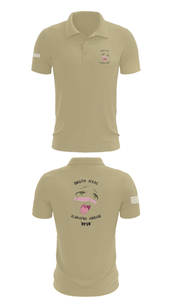 Short Sleeve Performance Polo, 380th HVAC, , Teamtime, Team time, sublimation, custom sports apparel, team uniforms, spirit wear, spiritwear, sports uniforms, custom shirts, team store, custom team store, fundraiser sports, apparel fundraiser