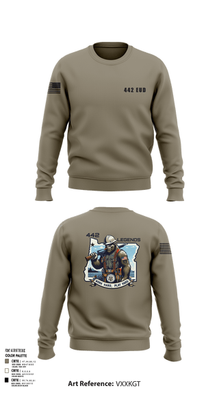 Crew Neck Sweatshirt, 442 EUD, National Guard, Teamtime, Team time, sublimation, custom sports apparel, team uniforms, spirit wear, spiritwear, sports uniforms, custom shirts, team store, custom team store, fundraiser sports, apparel fundraiser