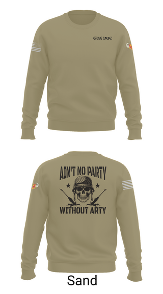 Crew Neck Sweatshirt, 1-320th FA, Fox Battery, , Teamtime, Team time, sublimation, custom sports apparel, team uniforms, spirit wear, spiritwear, sports uniforms, custom shirts, team store, custom team store, fundraiser sports, apparel fundraiser