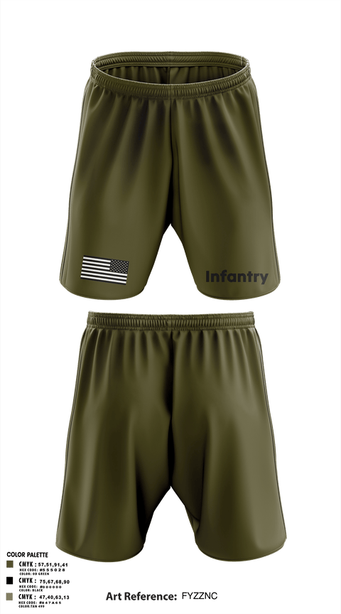 Athletic Shorts With Pockets, Infantry, , Teamtime, Team time, sublimation, custom sports apparel, team uniforms, spirit wear, spiritwear, sports uniforms, custom shirts, team store, custom team store, fundraiser sports, apparel fundraiser