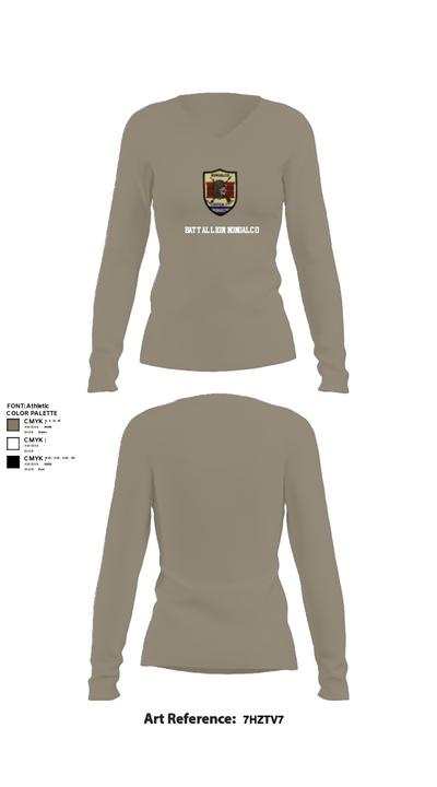 Battallion Nonualco 54860268 Women's Long Sleeve V-neck Shirt - 62