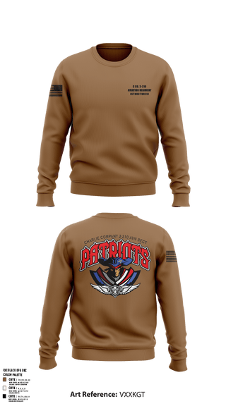 Crew Neck Sweatshirt, C Co. 2-210 Aviation Regiment (Structures), , Teamtime, Team time, sublimation, custom sports apparel, team uniforms, spirit wear, spiritwear, sports uniforms, custom shirts, team store, custom team store, fundraiser sports, apparel fundraiser