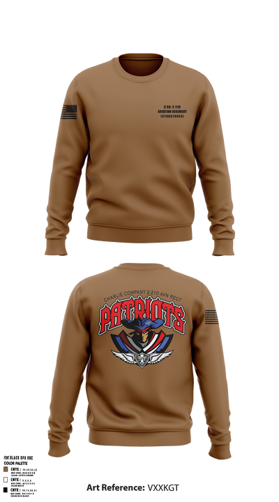 C Co. 2-210 Aviation Regiment (Structures) 22020258 Crew Neck Sweatshirt - 2
