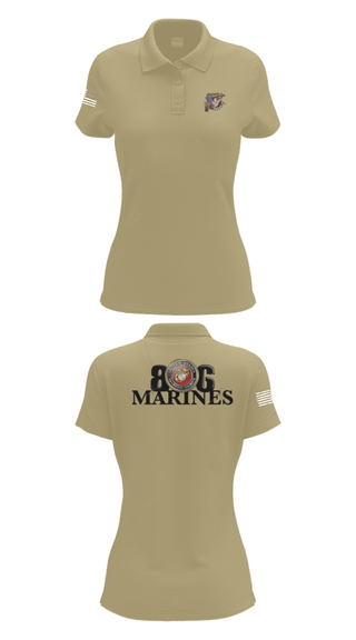 Women's Short Sleeve Performance Polo, 806 MarinesBoots and Badges of the South Plains, Fire Department, Teamtime, Team time, sublimation, custom sports apparel, team uniforms, spirit wear, spiritwear, sports uniforms, custom shirts, team store, custom team store, fundraiser sports, apparel fundraiser