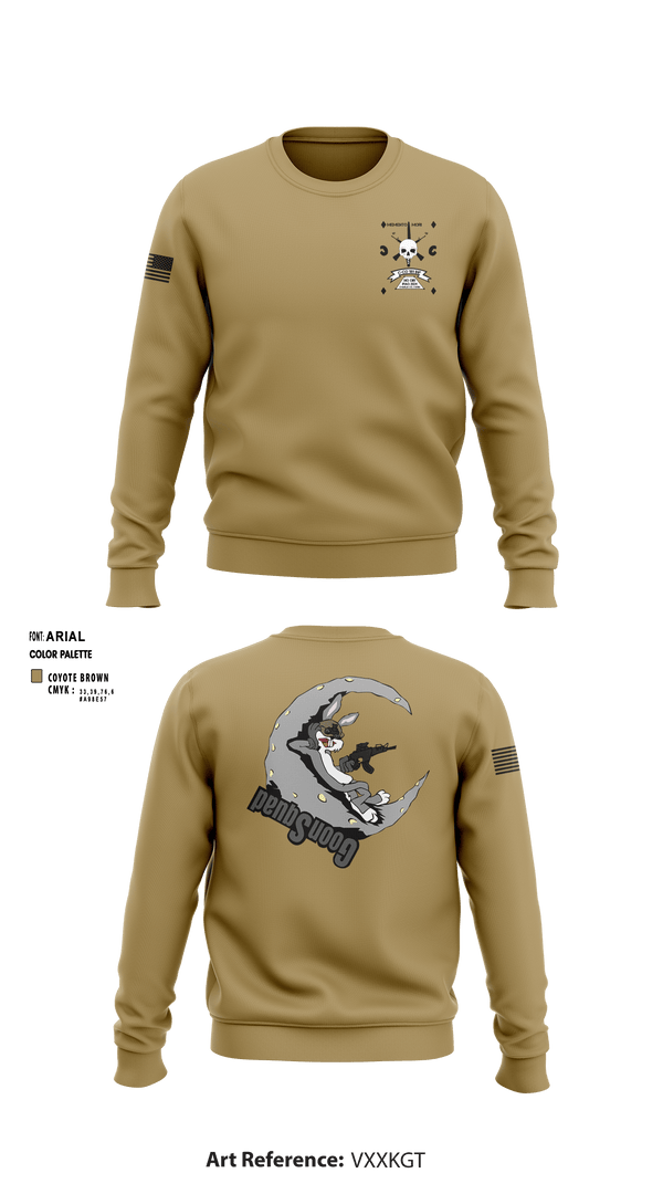Crew Neck Sweatshirt, 1-181 INF Goon Squad, , Teamtime, Team time, sublimation, custom sports apparel, team uniforms, spirit wear, spiritwear, sports uniforms, custom shirts, team store, custom team store, fundraiser sports, apparel fundraiser