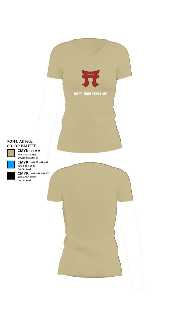 Women's Short Sleeve Vneck Shirt, 187th Iron Rakkasans, Army, Teamtime, Team time, sublimation, custom sports apparel, team uniforms, spirit wear, spiritwear, sports uniforms, custom shirts, team store, custom team store, fundraiser sports, apparel fundraiser
